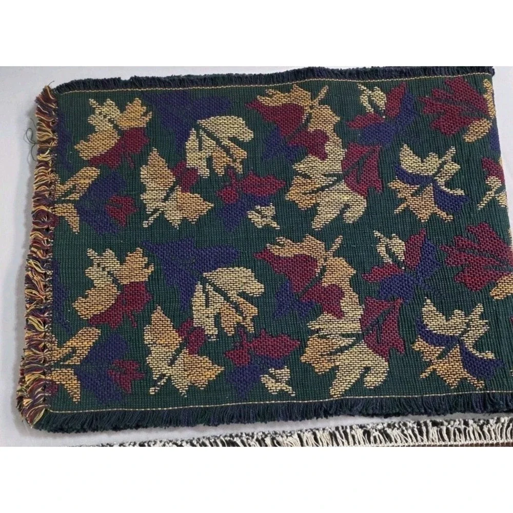 3pc W.C Deisgns Cotton Table‎ Runner Fall Autumn Halloween Raw Hem Decor Holiday